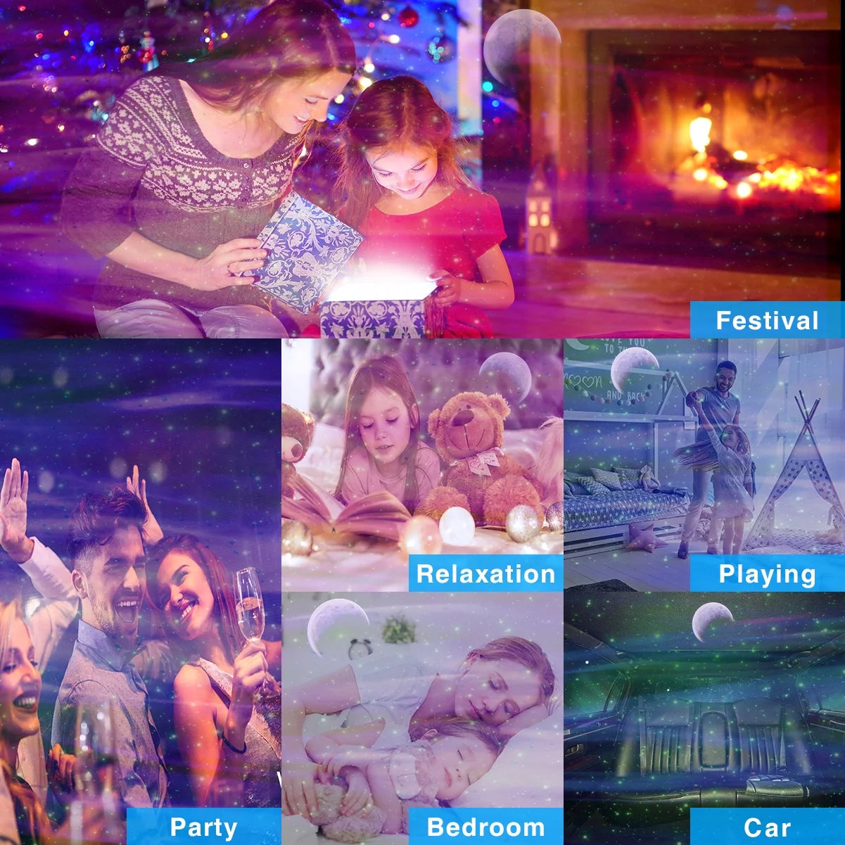 Star Projector , 3 En 1 LED Galaxy Projector Con Control Remoto, 55 Modos De Iluminación Con Altavoz De Música Bt Y Función De Tiempo, Proyector De Luna Con Luz Nocturna Para Niños Bebé Fiesta Dormitorio Decoración Del Hogar