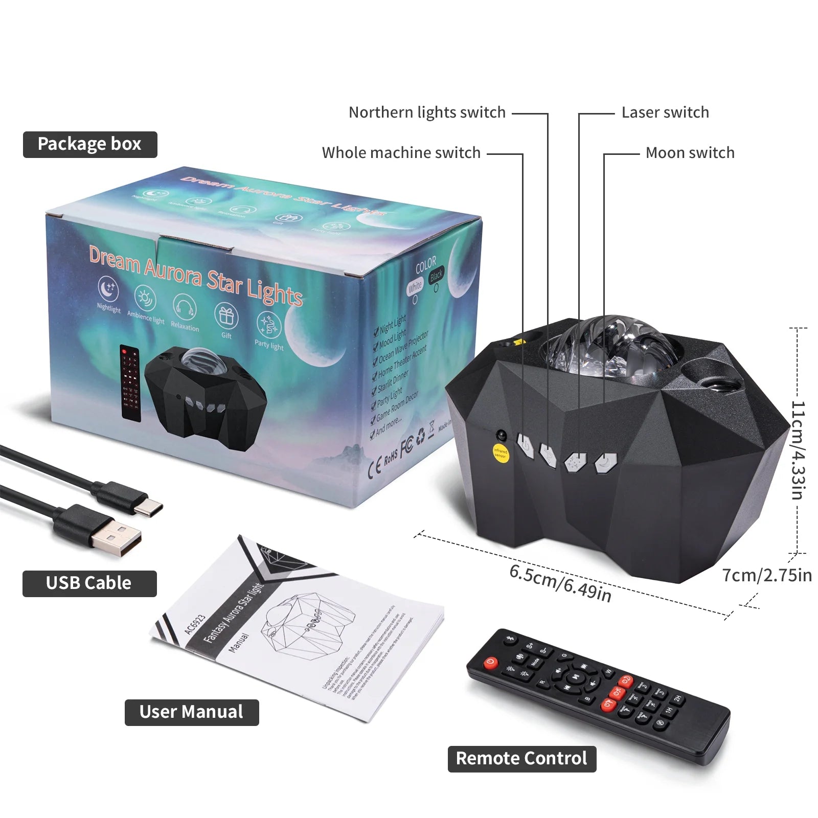 Star Projector , 3 En 1 LED Galaxy Projector Con Control Remoto, 55 Modos De Iluminación Con Altavoz De Música Bt Y Función De Tiempo, Proyector De Luna Con Luz Nocturna Para Niños Bebé Fiesta Dormitorio Decoración Del Hogar